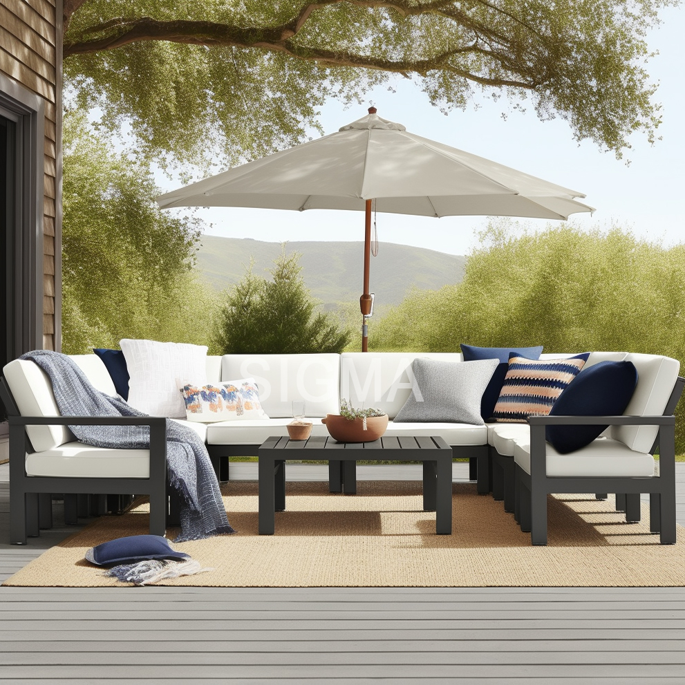 High end villa garden hotel patio outdoor waterproof furniture leisure outdoor sofa set