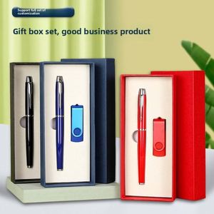 Ensemble de clés USB 16 Go avec couvercle et base noirs, boîte à stylos créative, technique de bronzage, emballage professionnel, modèle cadeau - Product Image 3