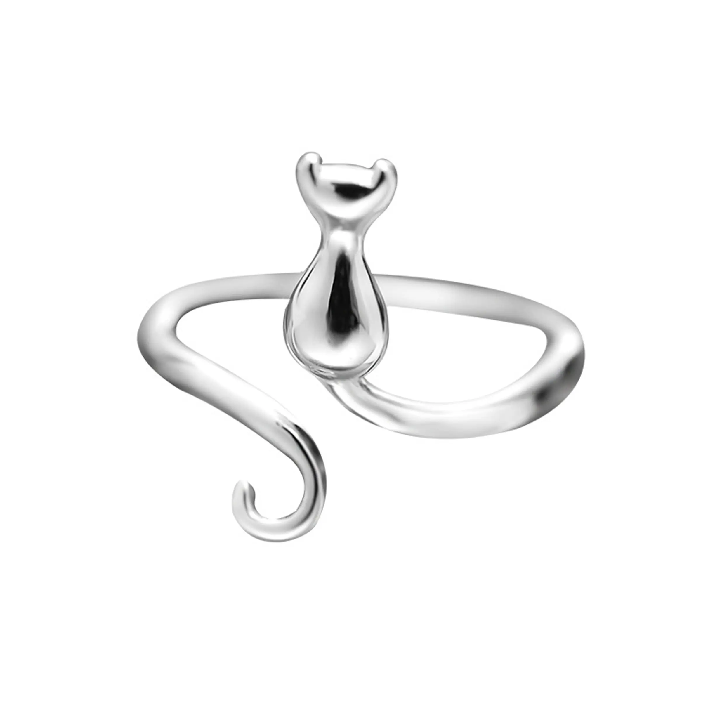 Silver plated adjustable ring for knitting or crochet cat ring knuckle assistant yarn guide crochet ring guide tension