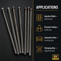Pernos guía expulsores mecanizados por CNC para troqueles de estampado automotriz y herramientas de moldeo por inyección