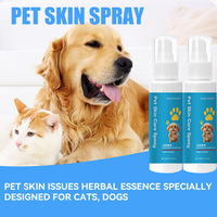 Spray para el Cuidado de la Piel de Mascotas Zourunan 100ml, Alivio para Picazón en Zonas Calientes, Fórmula Herbal, Calmante para el Pelaje, Seguro para Lamer, para Perros y Gatos, Venta al por Mayor, OEM