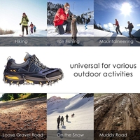 Microspikes d'extérieur personnalisés, 19 pointes en acier inoxydable, crampons antidérapants pour la neige et la glace