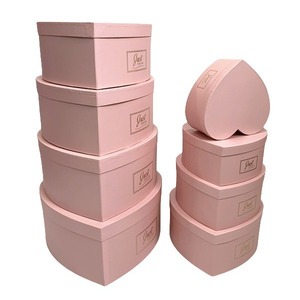 Einfarbige Heißpräge-Geschenkbox-Set in Herzform (8 Stück) - Blumenbox, Umarmungskorb & Geburtstagsgeschenkbox - Product Image 3