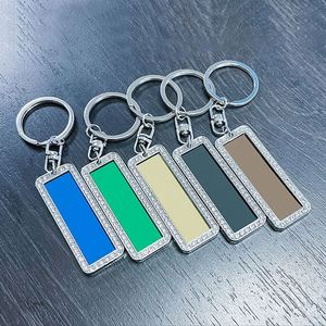 License Plate Stainless Steel Laser Material Wholesale Advertising Logo Holiday Gift Engraved Metal <b>Keychain</b> - Product Image 3