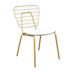 <span class=keywords><strong>Chaise</strong></span> en fil d'acier inoxydable, <span class=keywords><strong>chaise</strong></span> à fil blanche, en maille or, plateau <span class=keywords><strong>noir</strong></span>, échantillon gratuit, fabrication <span class=keywords><strong>de</strong></span> <span class=keywords><strong>Bar</strong></span>, moderne, Toltex - Product Image 1