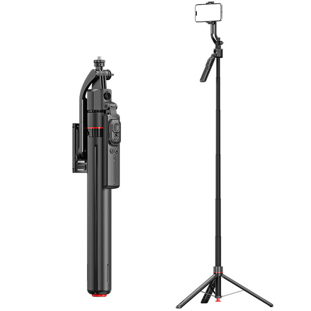 360 AI Auto Face Tracking Gimbal Stabilizer Selfie Stick Tripod With 1.76M for Live Streaming Vlog
