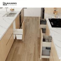 Meubles de cuisine sur mesure australiens, conception de rangement flexible pour garde-manger et îlot ouvert