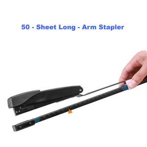 <span class=keywords><strong>Agrafeuse</strong></span> à bras long robuste de 50 feuilles reliure manuelle en métal pour documents épais et papiers larges - Product Image 3