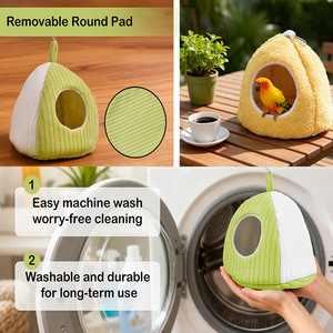 Nid d'oiseau pour perroquet, en coton chaud pour l'automne et l'hiver, motif pivoine, peau <span class=keywords><strong>de</strong></span> tigre, spécial hiver, amovible et lavable - Product Image 3