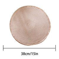 Sets de table ronds tissés et en papier Tabletex - Sets de table décoratifs pour la salle à manger, décoration intérieure personnalisée