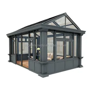 Sunroom House DIY Plant Aluminum Frame Glass House Outdoor Doors Thermal Insulation custom for Kentucky