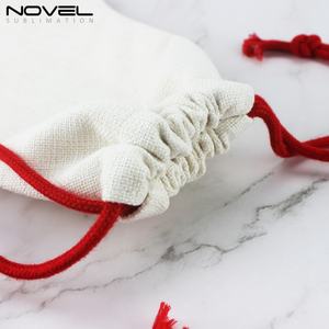 ถุงเท้าคริสต์มาสผ้าลินินสำหรับงานซับลิเมชั่น DIY พร้อมซับใน ถุงเท้าของขวัญคริสต์มาสแบบเปล่าสำหรับงานพิมพ์ลายด้วยความร้อน สำหรับเด็ก - Product Image 4