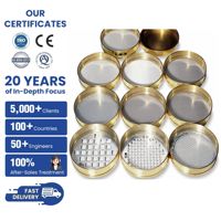 Tamis d'essai de sol et de sable 8 pouces 200 mm en acier inoxydable tissé à double cadre pour granulats, tamisage géotechnique et calibrage, tamis métallique rond