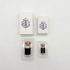Peptide Vial Packaging Vial Paper <b>Box</b> 5 Vials <b>Pack</b> Package 2ml 3ml 10ml Vial Label and <b>Box</b> with plastic tray - Product Image 3