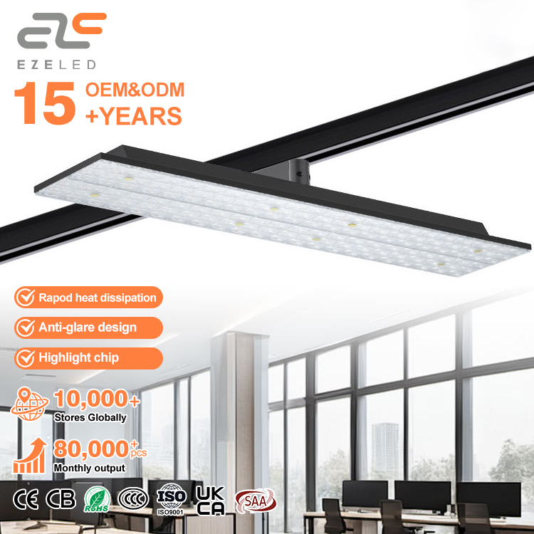 High-Efficiency Adjustable Angle LED Linear Panel Light for Commercial and Residential Lighting Aluminum Body for Office Use
