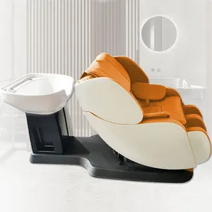 Chaise de massage pour salon de coiffure, salon de coiffure, shampoing, spa, tête, thérapie par l'eau, lit de shampoing et lit de massage avec évier