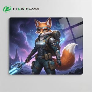 แผ่นรองเมาส์เกมมิ่งแบบสั่งทำพิเศษ ขนาด 3.2 มม. วัสดุกระจกนิรภัย ผิวเรียบ ขอบกันลื่น ล้างทำความสะอาดได้ กระจกเทมเปอร์สำหรับแผ่นรองเมาส์ - Product Image 1