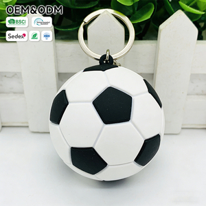 سلسلة مفاتيح معدنية مصقولة بنمط كرة القدم للمشجعين هدية تذكارية - Product Image 4