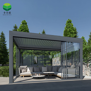 Pergola de jardin motorisée réglable <span class=keywords><strong>en</strong></span> aluminium bioclimatique Pergola de patio électrique d'extérieur à persiennes 3x3 3x4 4x4 <span class=keywords><strong>4x6</strong></span> - Product Image 3
