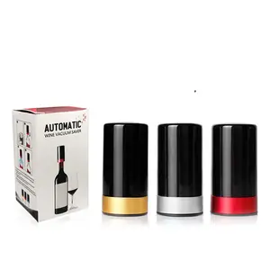 Hot Sell Portable Black Electric Red Wine Bottle Stoppers Automatic wine Vacuum pump Wine Saver