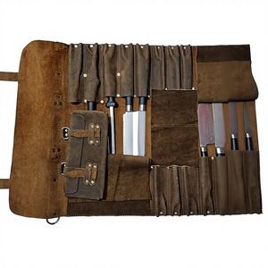 Étui à couteaux en cuir véritable, résistant aux odeurs, durable, pour chef, sac de rangement pour couteaux de cuisine, organiseur professionnel pour équipement culinaire, pour usage en cuisine - Product Image 1