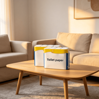 Rouleaux de papier toilette écologiques 3 plis personnalisables avec logo, super absorbants et jetables pour la maison (vente en gros)