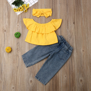 ชุดเสื้อผ้าเด็กผู้หญิงน่ารัก ผ้าคอตตอนลายริบบิ้น แบรนด์ Manufacturer Fashion  ชุด 3 ชิ้น พร้อมโบว์ - Product Image 3