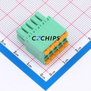MX15EDGKNH-3.5-2*05P-GN01-Cu-A Plug-in Terminal Block P=3.5mm Connector Plug 2x5P 3.5mm Green - Product Image 1