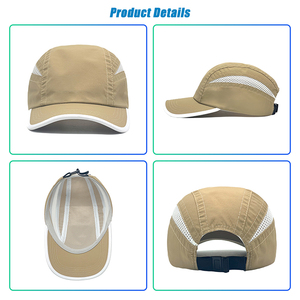 Custom logo 7-panel performance waterdichte lichtgewicht hardloopcap outdoor sport hiking snel drogende camp cap baseball pet - Product Image 3
