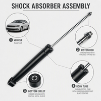 Amortisseur arrière, amortisseur de suspension, pièces de rechange pour VW Sagitar Jetta A5 A6 Golf Mk5 Mk6 Plateforme PQ35