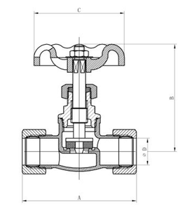 Vente chaude en gros 125psi WOG Pipeline industrielle vanne d'arrêt en laiton avec extrémité de compression - Product Image 3