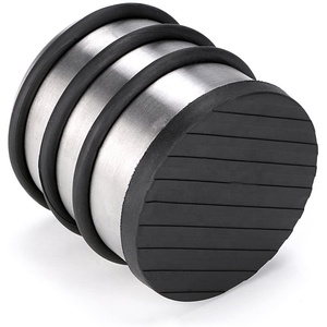 Bouchon de porte demi-rond en <span class=keywords><strong>caoutchouc</strong></span> et acier inoxydable, montage au sol en métal et en bois, robuste, ss201, livraison gratuite - Product Image 4