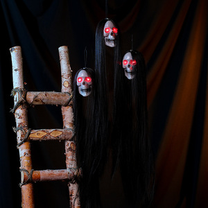 <span class=keywords><strong>Halloween</strong></span> LED Cabelo Longo Fantasma Horror Decoração Adereços Novo Design <span class=keywords><strong>Halloween</strong></span> Pendurado Fantasma