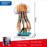 Sembo 716100 Jeu de blocs de construction Pat to Light Batterie rechargeable Méduse mécanique pour jouets éducatifs pour enfants Cadeau