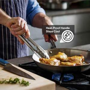 Juego de Utensilios de Cocina Antiadherentes de Acero Inoxidable de 5 Capas - Versátil, Apto para Lavavajillas - Juego de 9 Piezas - Product Image 5