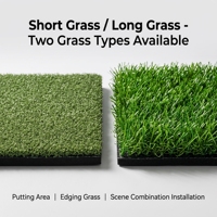 Tapis de golf personnalisé 3-en-1, triple gazon, pliable, pour l'entraînement au swing, au chipping et au putting, aide à l'entraînement au golf