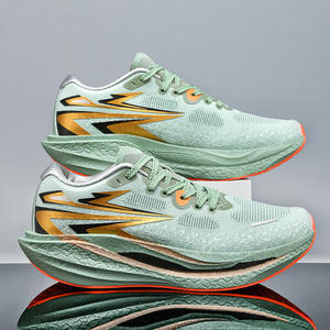 Chaussures de sport à semelle en carbone intégrale et semelle inférieure en popcorn - Chaussures de course pour étudiants et adultes avec fonction d'absorption des chocs - Product Image 1