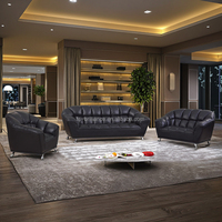 Ensemble de canapés de bureau modulaires en cuir PU au design classique et traditionnel, solution de sièges confortables pour la maison, le bureau et la chambre, idéal pour les cadres.
