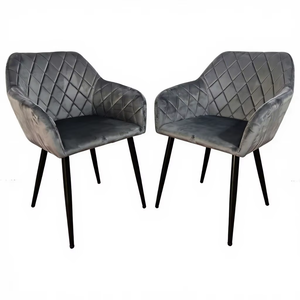 <span class=keywords><strong>Chaise</strong></span> de salle à manger moderne de style café, cadre en métal, vente en gros, confort, mobilier de maison, <span class=keywords><strong>chaise</strong></span> de cuisine en velours pour salon - Product Image 3