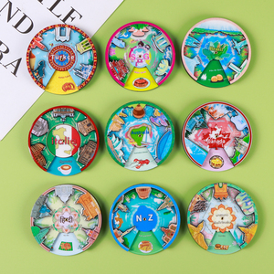 Imanes de nevera personalizados 2d 3D paisaje ciudad turística para recuerdo de nevera imán de nevera de madera <span class=keywords><strong>comprar</strong></span> en línea - Product Image 3