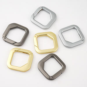 Toptan özel kare yüzük kanca 1 "Sring anahtarlık Metal çanta sırt çantası için karabina kanca 25mm Metal bahar halka toka - Product Image 4