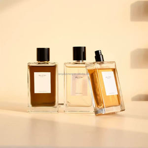 Los Más Vendidos, Elegantes y Sencillos Frascos de <span class=keywords><strong>Perfume</strong></span> de Vidrio Vacíos de Lujo de 30 ml, 50 ml y 100 ml, Forma Plana, Pulverizador con Bomba, Serigrafiados - Product Image 5