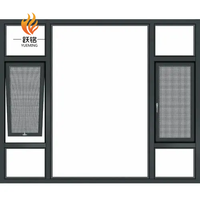 Ventana de PVC de Alta Resistencia con Refuerzo de Acero Galvanizado, Ventana Abatible de PVC de Alta Seguridad para Apartamento