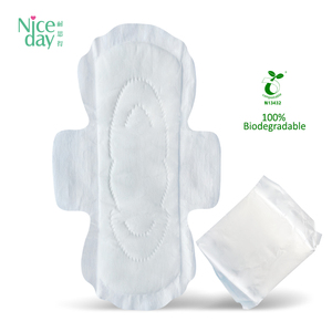 Biodegradable Women's Sanitary Pads 100% Pure Organic Cotton Winged <strong>Napkin</strong> Breathable PE Plastic Free Directly <strong>China</strong> - Product Image 1