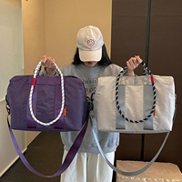 Sac de voyage en tissu Oxford à carreaux avec séparation humide/sec, grande capacité, pour les trajets quotidiens, la salle de sport, les activités de plein air, unisexe