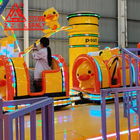 Tren de Fibra de Vidrio para Niños, Mini Pista para Jardín y Parques Infantiles Interiores/Exteriores, Equipo de Diversión de Alta Capacidad