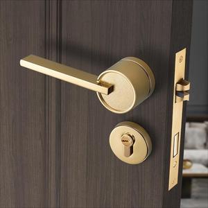 European Luxury Round Designer <strong>Door</strong> <strong>Knob</strong> Durable Gold Matt <strong>Black</strong> Exterior Lock Lever for Living Room Hotel/Bedroom Modern Style - Product Image 3