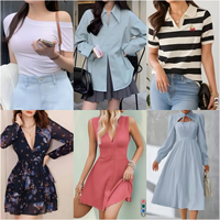 Vente en gros de vêtements en grandes quantités : pantalons et robes de marque, neufs, emballés, expédition aléatoire, assortiment varié, fournisseur de vêtements en stock