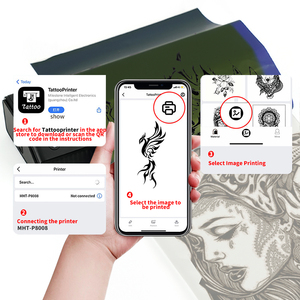 Impresora de Plantillas para Tatuajes Bluetooth P8008, Impresión Térmica Rápida, Máquina Copiadora Portátil, Impresora Inteligente de Estudio - Product Image 3