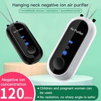 Mini Purificador de Aire con Tecnología Anti-Radiación y Silenciosa, Purificador de Cuello de Larga Duración (30H) con Carga Tipo-C
